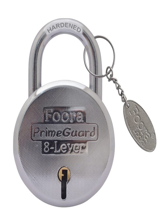 Foora PrimeGuard 65mm Hardened Double Lock for Home, Door, Gate & Shop Shutter | Heavy Duty Security Padlock with Keys | Rust-Proof Steel Body | Free Key Chain Included - Image 1